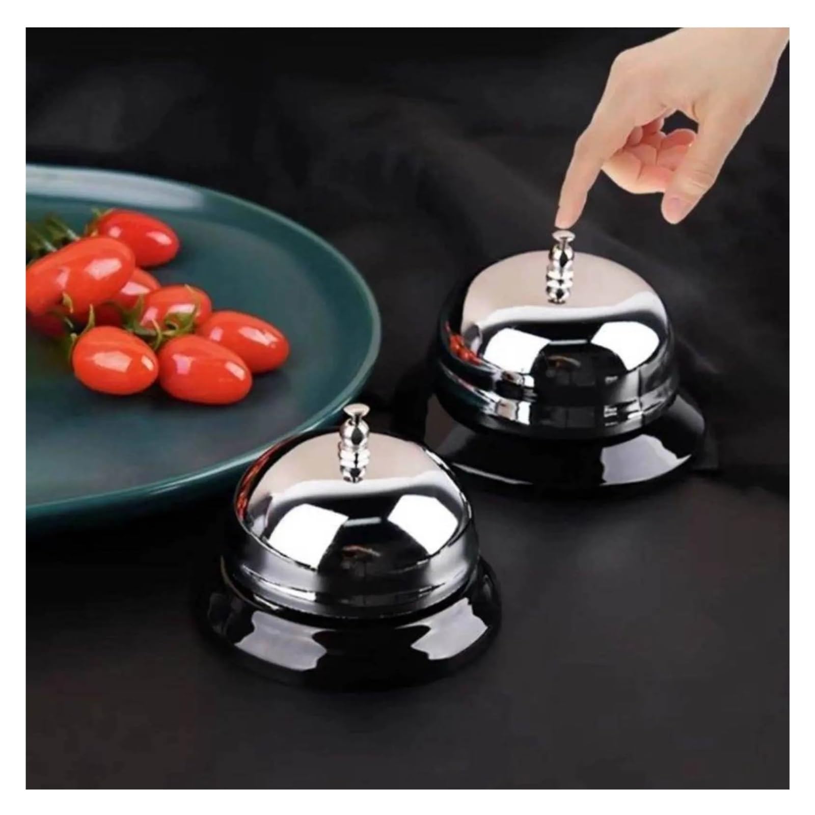Timbre Llamada Mesa Timbre de alerta pedido restaurante | No se requieren baterías Cocina Comida Servicios for huéspedes Suministro Metal duradero