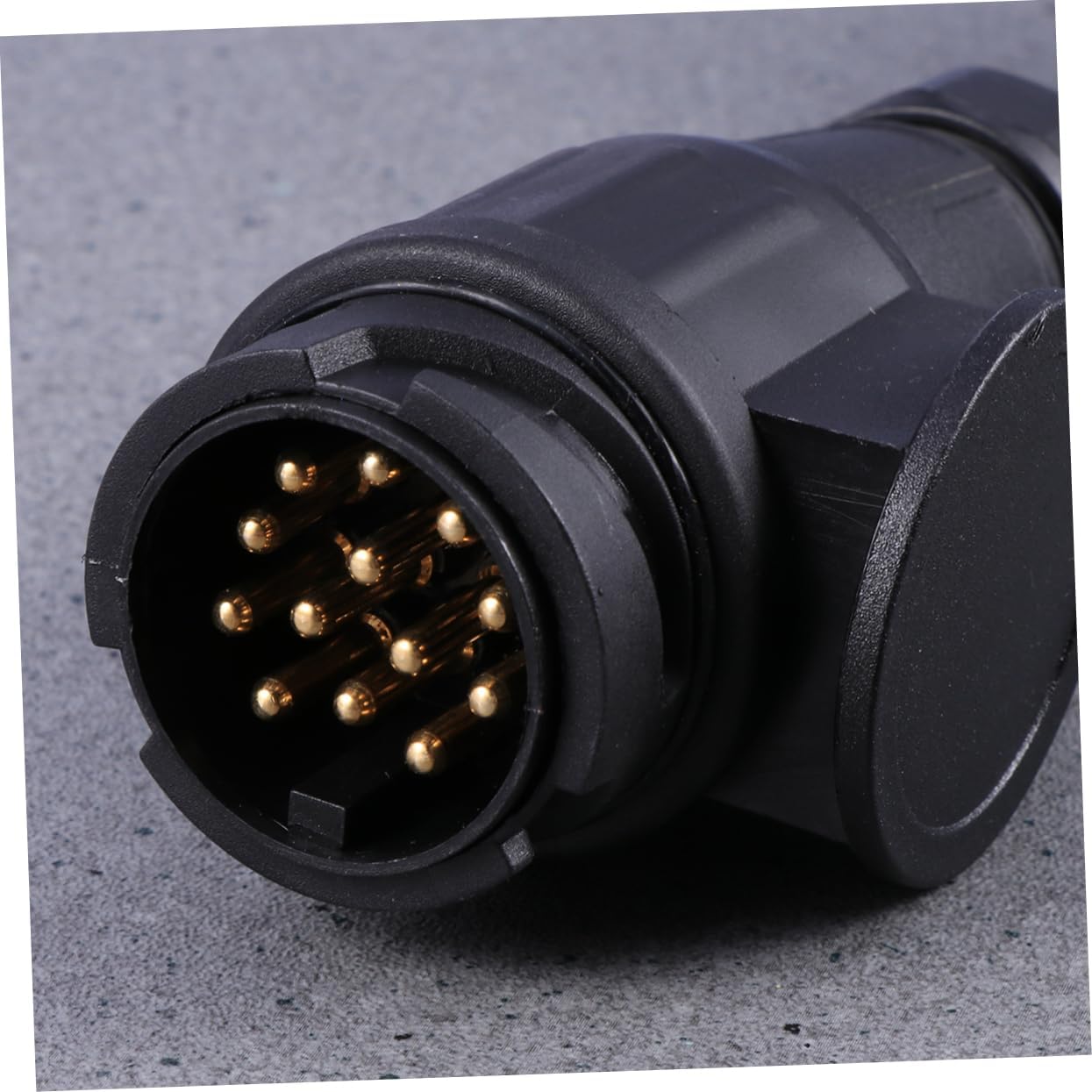 Plastic Housing Trailer Plug Cord 12v 2m Spring Coiled Cable Brass Pin for Trailer Electrical Power Supply