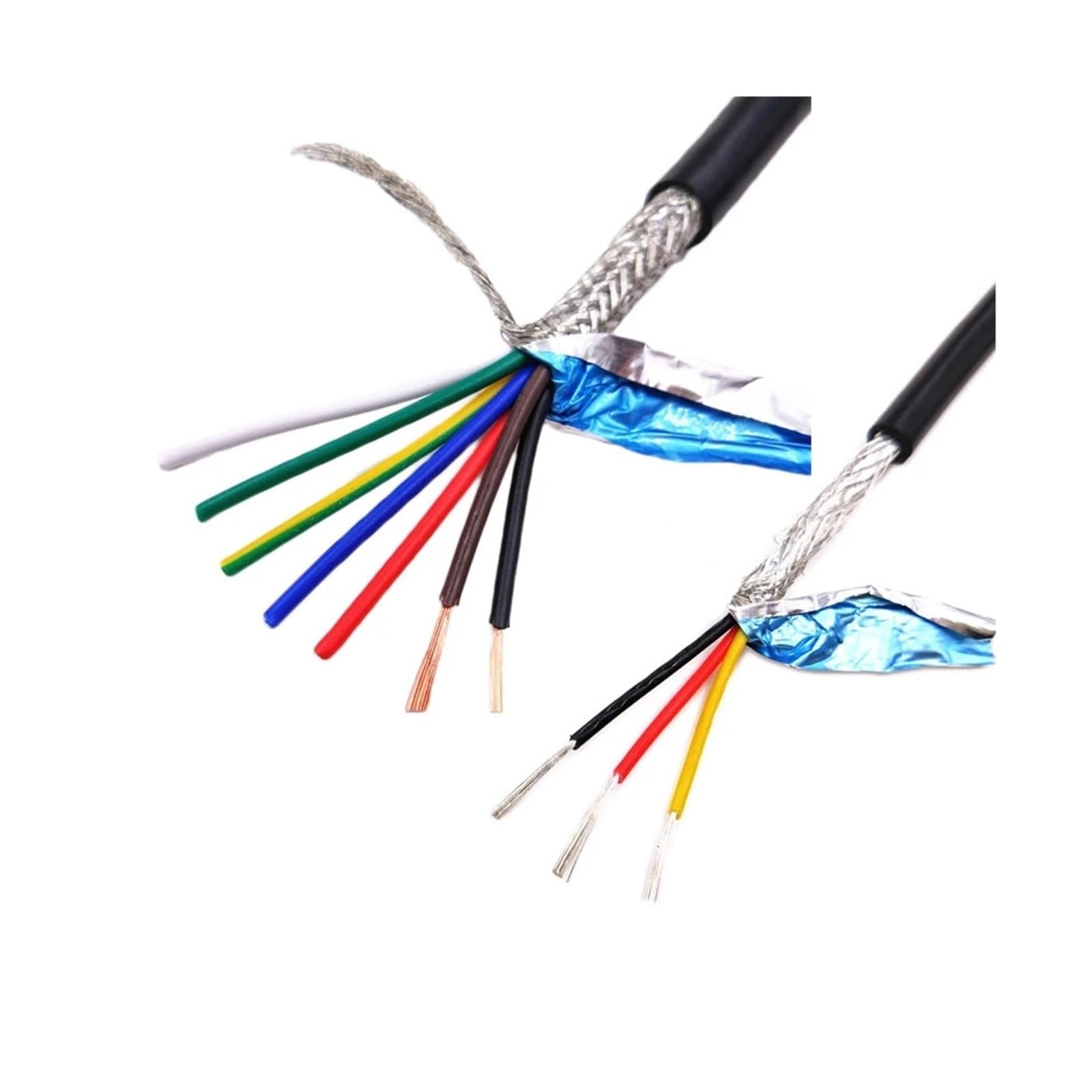Cavo di controllo schermato RVVP da 5 m, filo in rame puro a 2-8 conduttori | Cavo di segnale rivestito in PVC anti-interferenza 18/20/22 AWG(3 Core 18AWG 5Meter)