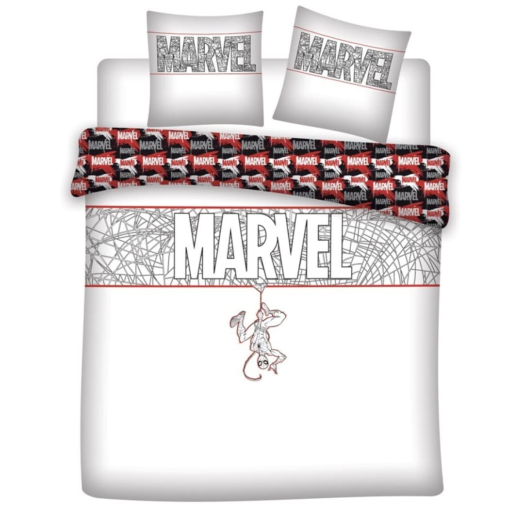 Aymax Red / White Double Ré Marvel Spiderman 220 Cm X 240 Cm