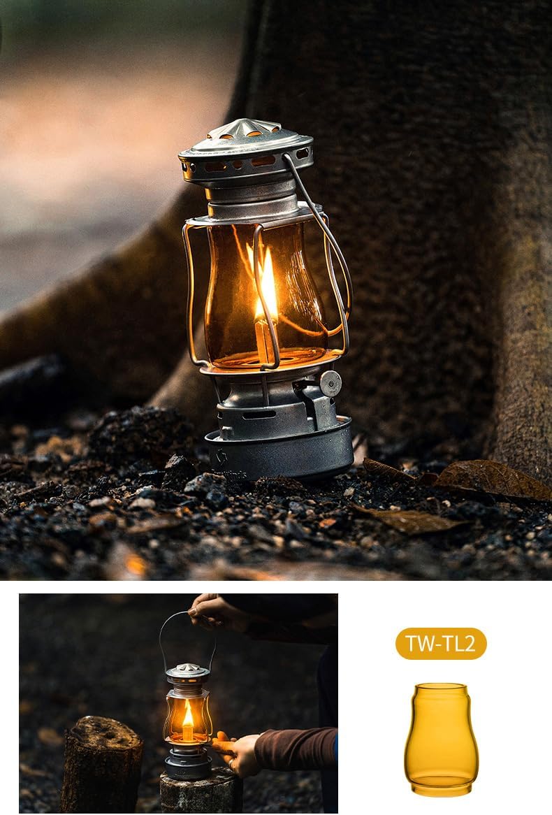 Thous Winds Twlight Oil Lamp Shade-Blue