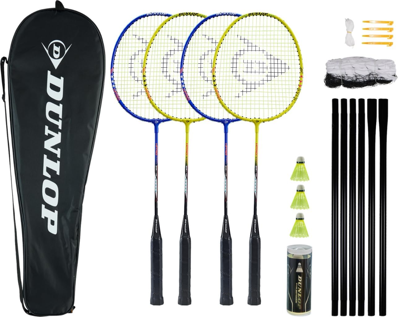 DUNLOP Nitro Star SSX 4Player Badminton Set Sports, Fitness & Outdoors