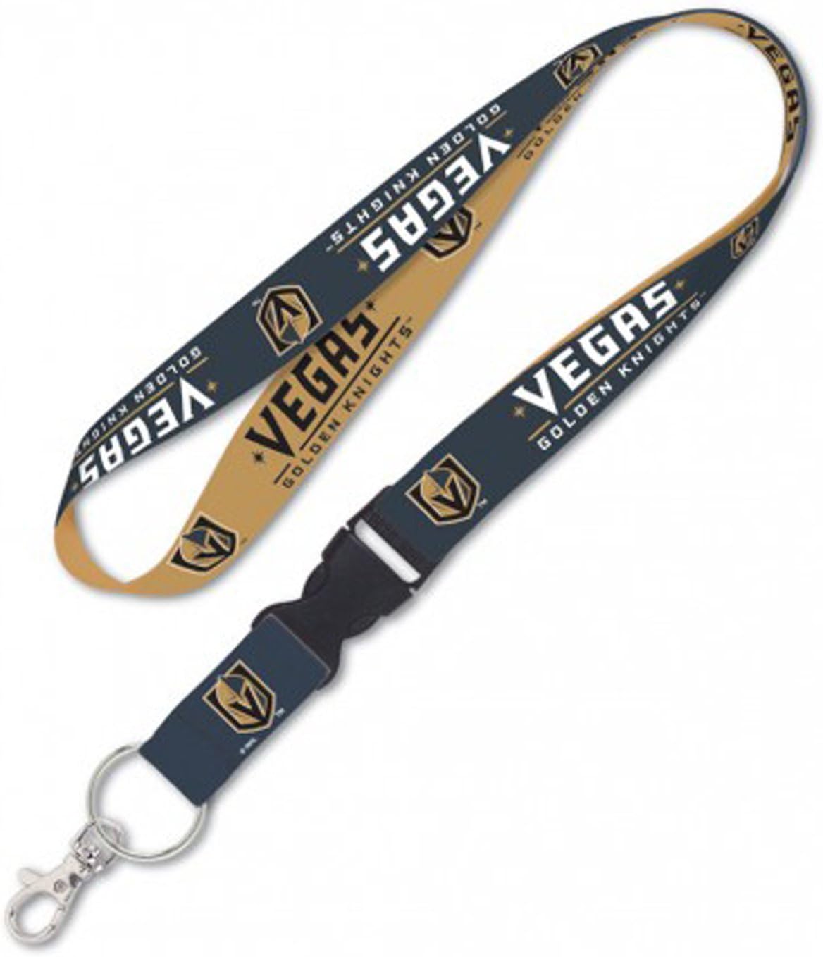 WinCraft Vegas Golden Knights Wordmark Lanyard with Detachable Buckle