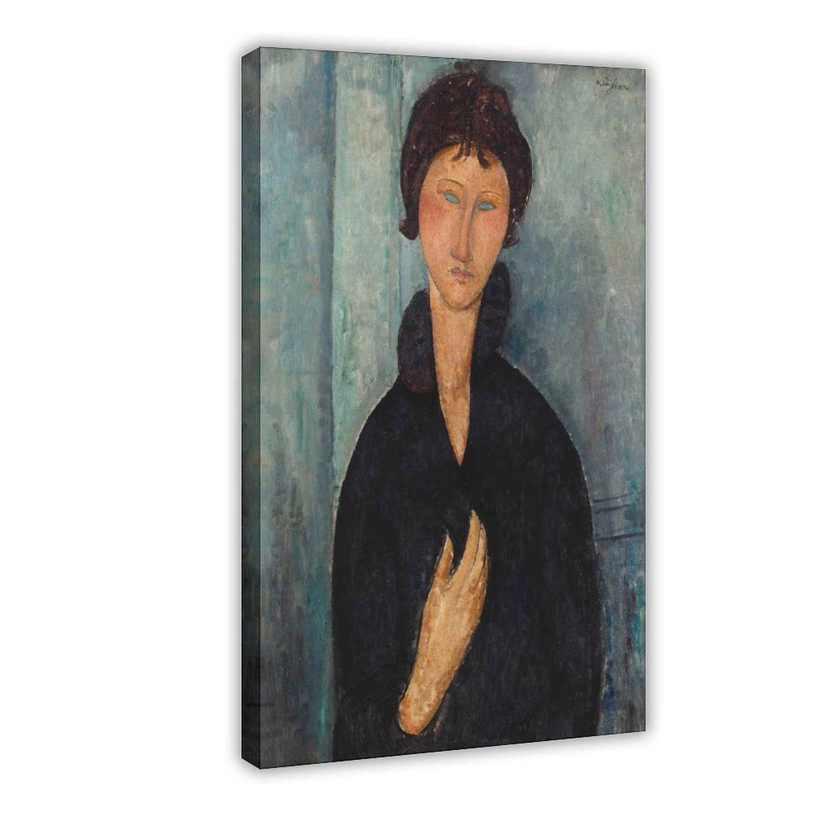 Amedeo Modigliani Famous Prints Femme Aux Yeux Bleus Canvas Art Poster And Wall Art Picture Print Modern Family Bedroom Decor Frame 24x36inch