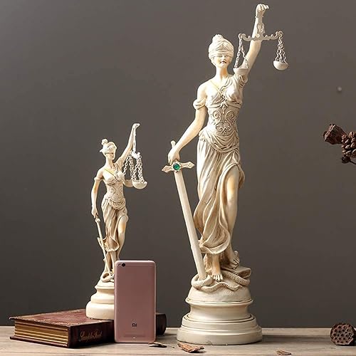 Miniatura 3 de HongLianRiven Escultura de mesa estatua de la diosa de la justicia Mis diosa personaje de artesanía modelo escultura decoración de escritorio