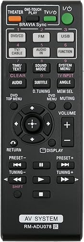 RM-ADU078 RMADU078 - Control remoto de repuesto compatible con el sistema de cine en casa Sony DVD DAV-DZ175 DAV-DZ170 DAV-DZ171 SS-TS102 SS-CT101 RM-ADU078 RMADU078 - Control remoto de repuesto compatible con el sistema de cine en casa Sony DVD DAV-DZ175 DAV-DZ170 DAV-DZ171 SS-TS102 SS-CT101