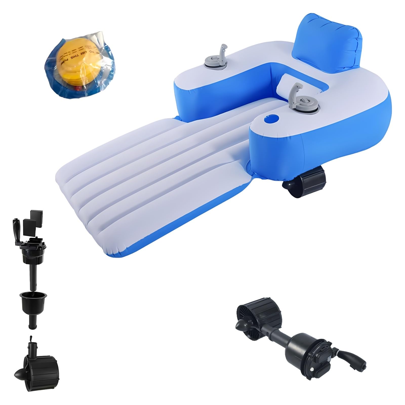 Colchoneta para Alberca con Motor, Camastro Inflable con Joystick