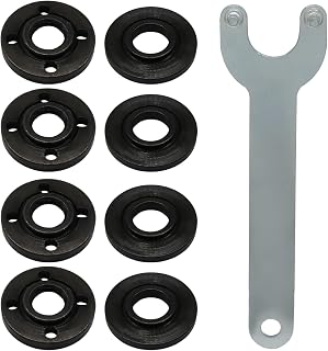 Angle Grinder Wrench Kit, 5/8-11 Grinder Flange Nuts, Metal Replacement Parts with Pin Wrench for 4.5" and 5" Angle Grinder(9 PCS)