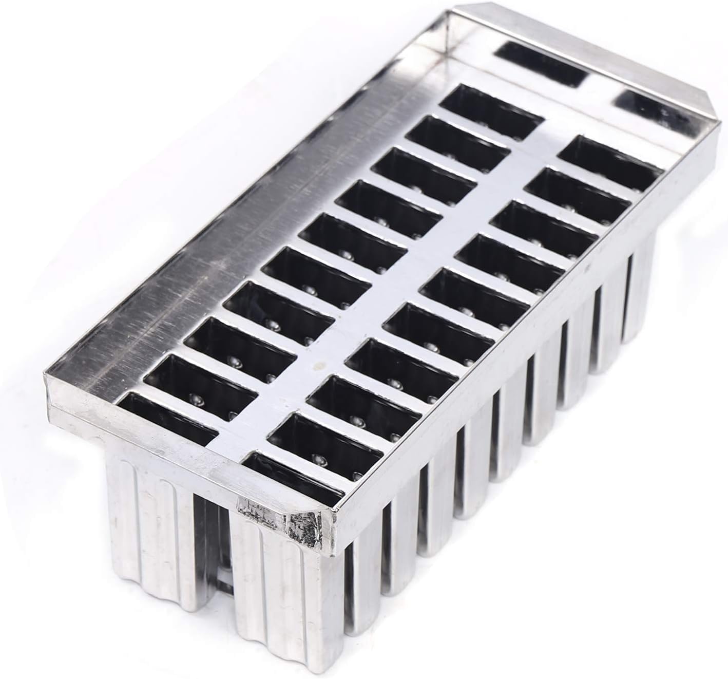 Commercial Popsicle Molds Popsicle Maker Mold Set, 20/30Pcs Stainless Steel Ice Lolly Popsicle Molds Kit, Large Capacity Popsicle Ice Cream Stick Holder (20PCS 85g Square)