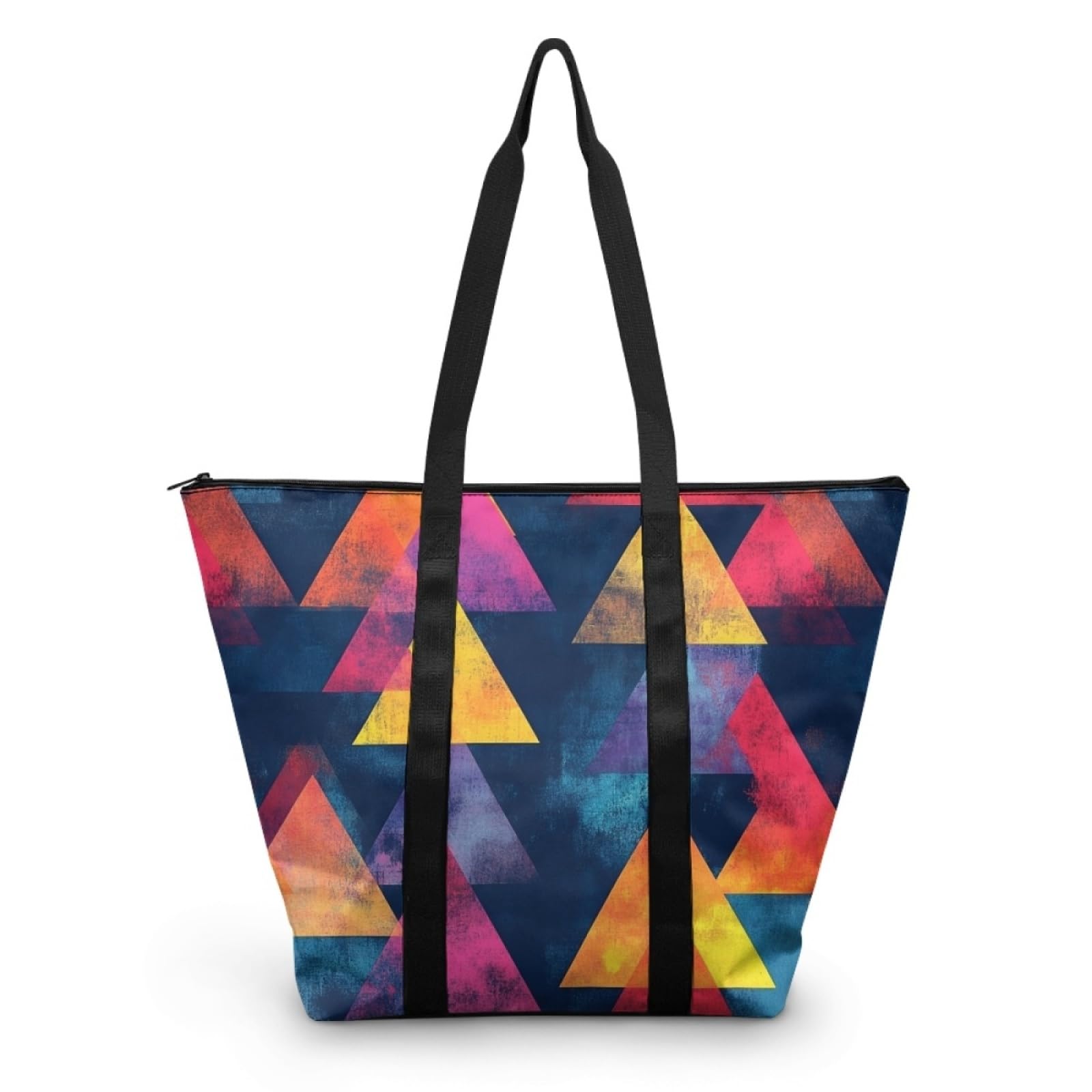 Tote Bag Tela Bolsa Tela Poliéster Bolsa Compra Plegable Bolso de Mano de Mujer Reutilizable Totebag Playa Cremallera Duradero Bolso Viaje
