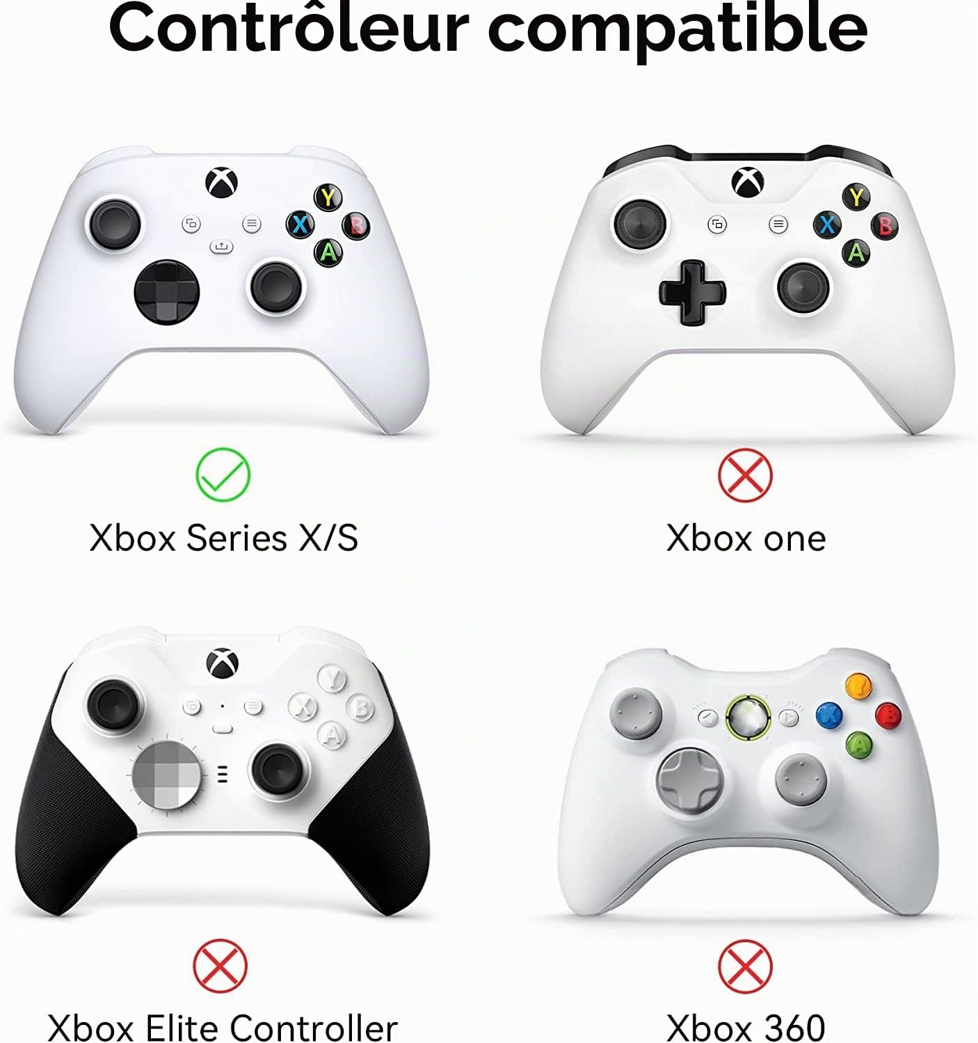 GeekShare Coque de Protection antidérapante en Silicone pour Manette Xbox One S/X avec 2 Capuchons de Prise en Main de Chat Rose