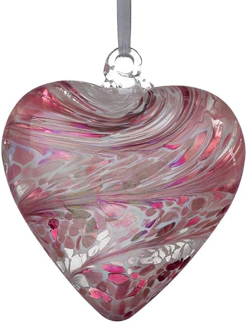 Sienna Glass HR8PASTELPI Friendship Heart, Pink