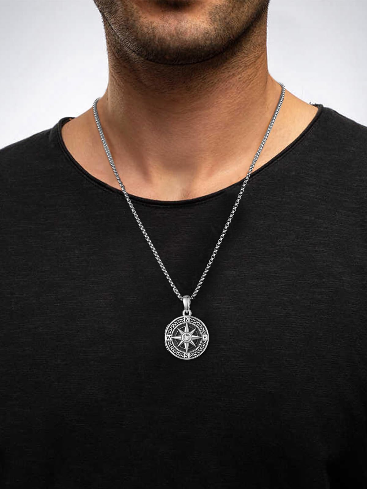 KINGWHYTE Medaillon Kette 925 Sterling Silber Personalisierte Foto Anhänger Halskette mit Bild Amulett zum öffnen Halskette Geschenke für Frauen Männer Oxidiert