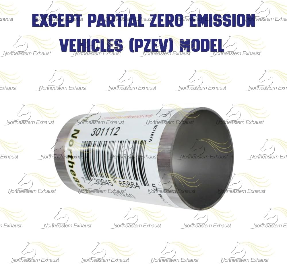 Exhaust Muffler with Connector Compatible for 2008-2011 Ford Focus 2.0L | Stainless Steel | Northeastern Exhaust | Free Clamps Included | Automotive Replacement Part