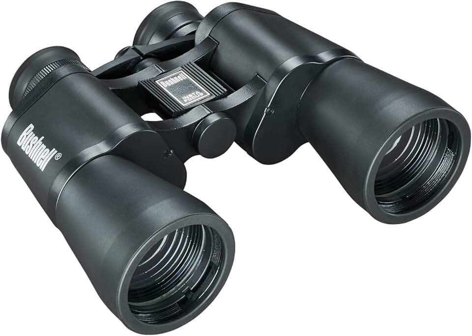 Bushnell Falcon 10x50 Wide-Angle Binoculars - Porro Prism, InstaFocus, BK7, Fold-Down Eyecups, Non-Slip Grip