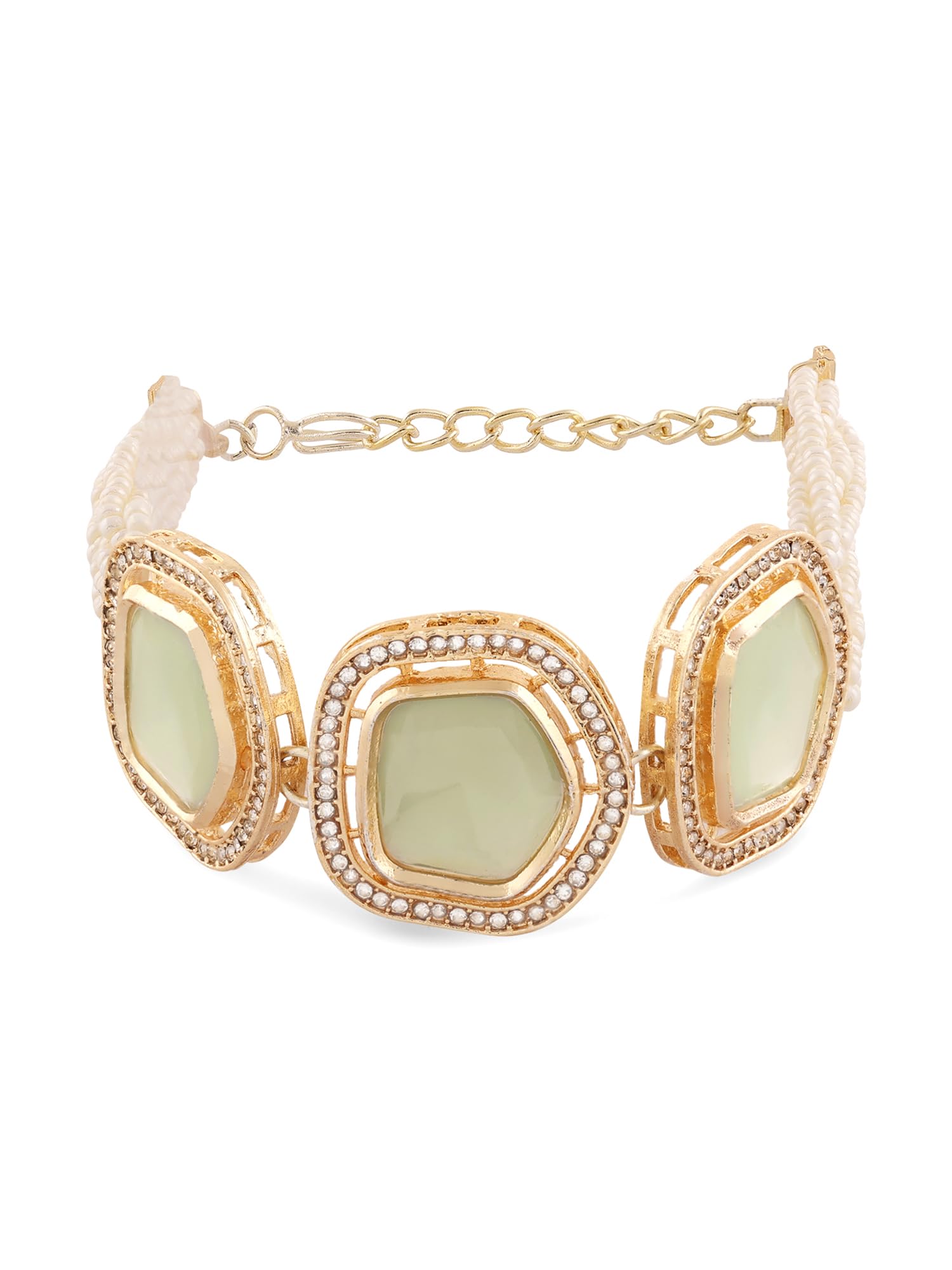 ZAVERI PEARLS Green Multistrand Artificial Stones & Beads Ethnic Bracelet For Women-ZPFK16676 (B0CKTL6137) Amazon Price History, Amazon Price Tracker