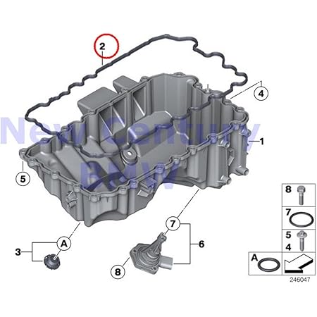 Amazon.com: BMW Genuine Oil Pan Profile-Gasket X1 28i Z4 28i 528i 528i ...