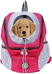 Pet Carrier Backpack for Small Dog cat up to 2~6lbs, Hands-Free Pet Travel Bag, Breathable Head-Out Design and Waterproof Bottom for Hiking & Travel