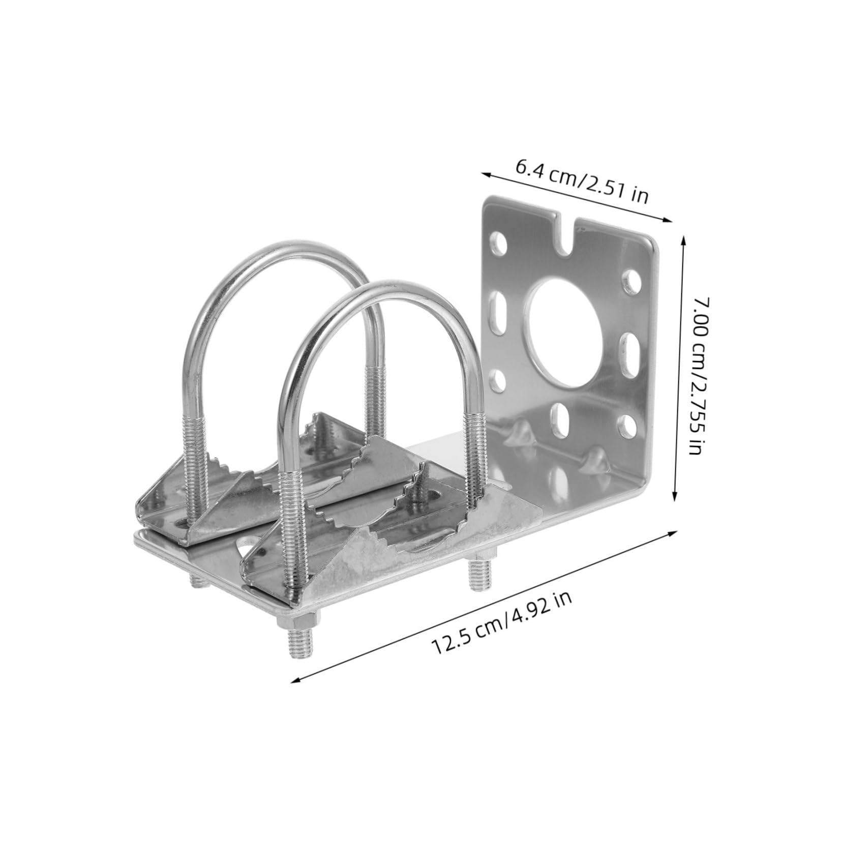 Antenna Mount Bracket Durable Aluminum Alloy Pole Mount for Attic Outdoor Use Easy Installation Antenna Pole Rack Versatile Clamp Design for Outdoor Antennas
