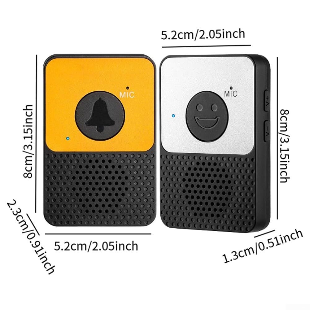 Oceanlend Campanello videocitofonico wireless, campanello citofonico bidirezionale impermeabile, con indicatore LED, portata 300 m per casa, ufficio, scuola, hotel e ospedale