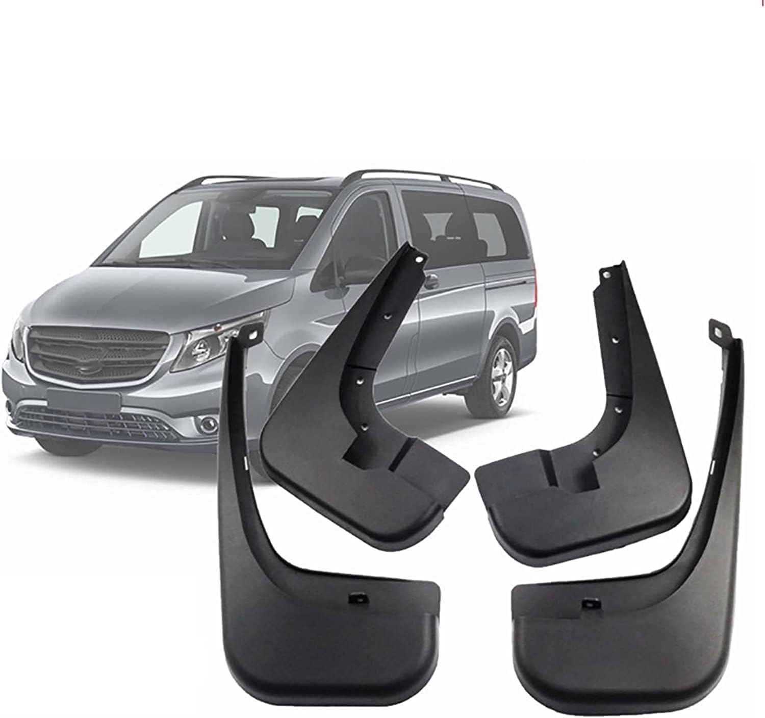WeiYH No Drill Mud Flaps for Car Front Rear Wheel for Benz Vito 2016-2020