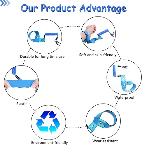 Miniatura 4 de Cordón de Interruptor de Parada de Emergencia para Barco Adecuado para Yamaha Jet Ski Waverunner, Ajuste Universal, Azul, Paquete de 1, Tirador de