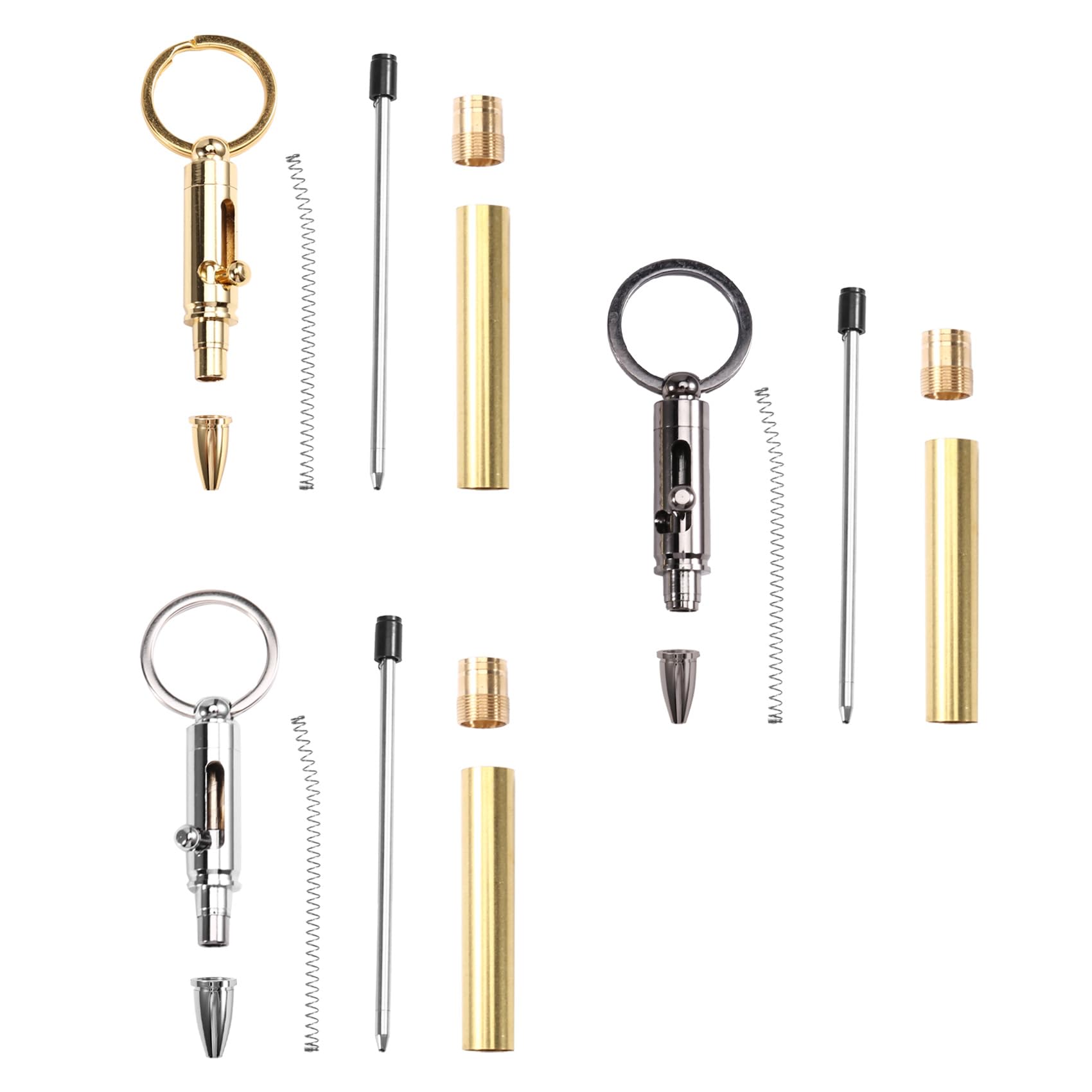 Pinafresa Men's Mini Bolt Keychain/Pen Kit In Wood For Turning Gift Woodturning Ballpoint Ballpen Kits