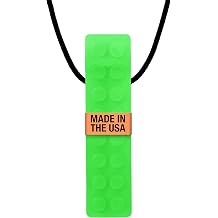 ARK Brick Stick Textured Chew Necklace, Standard, Soft, Translucent Green