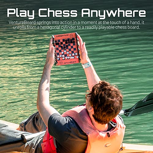 Ventureboard VB2022 6 Inches Magnetic Unique Chess Set Board Game - 2 Extra Queens - Folding Board, Portable Travel Chess Board Game Pieces thumb #6