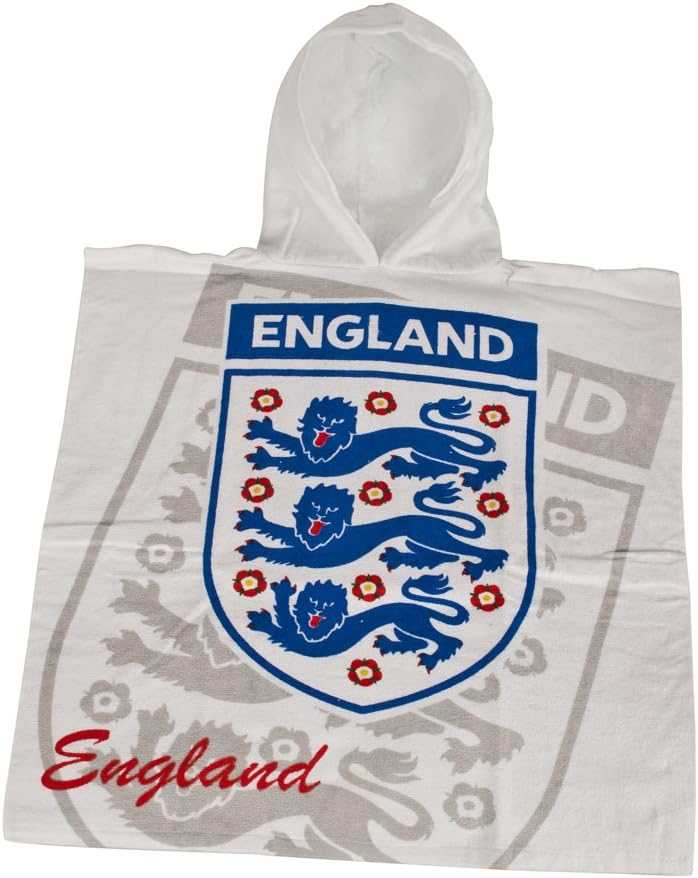 Zap Ltd England Classic Hooded Poncho, White