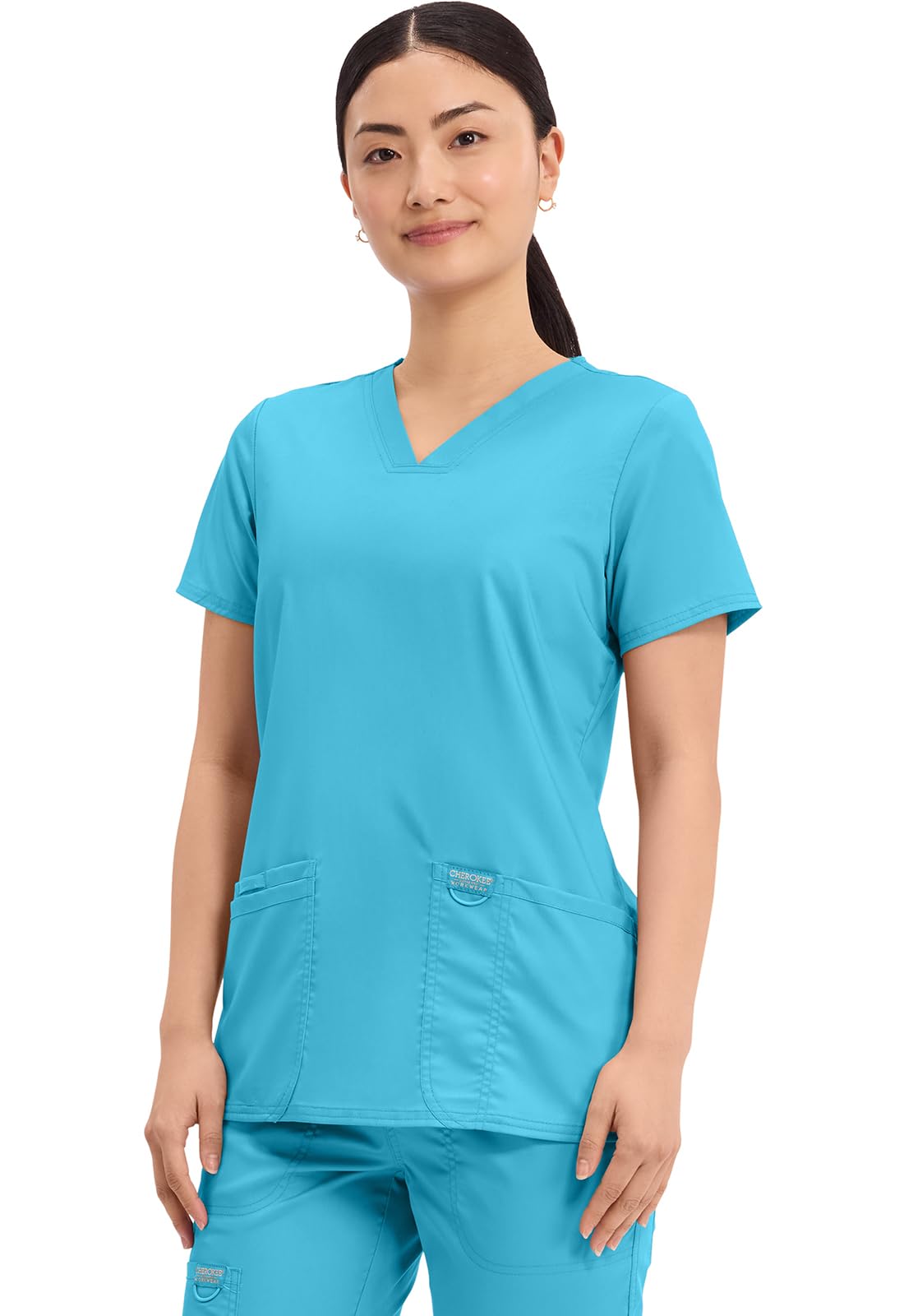 Cherokee Damen V-Neck Top Medizinisches Schlupfhemd