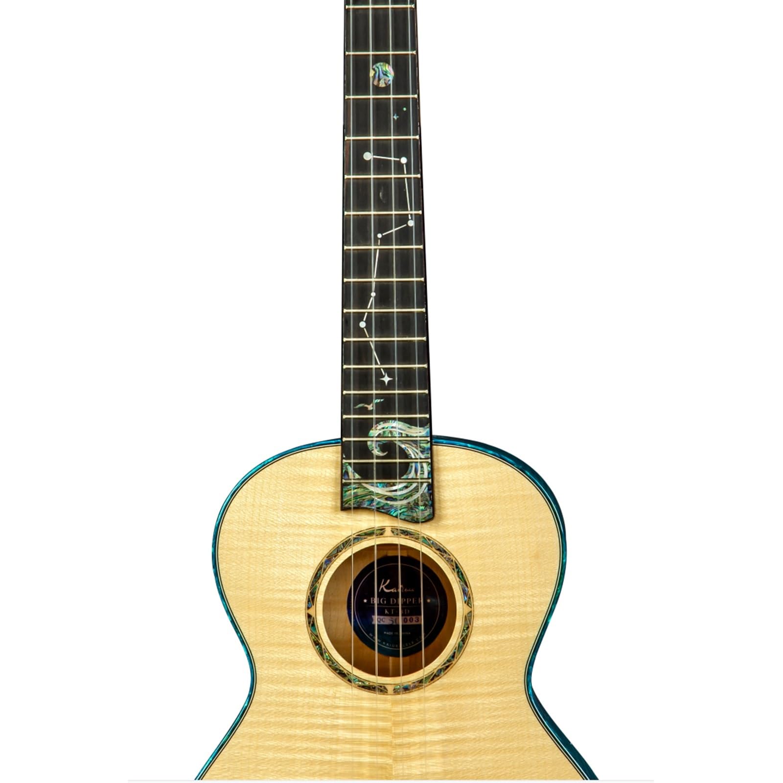 Ukelele Ukelele Profesional Profesional De 26 Pulgadas 5A Arce Tigre Onda Única Azul Avanzado