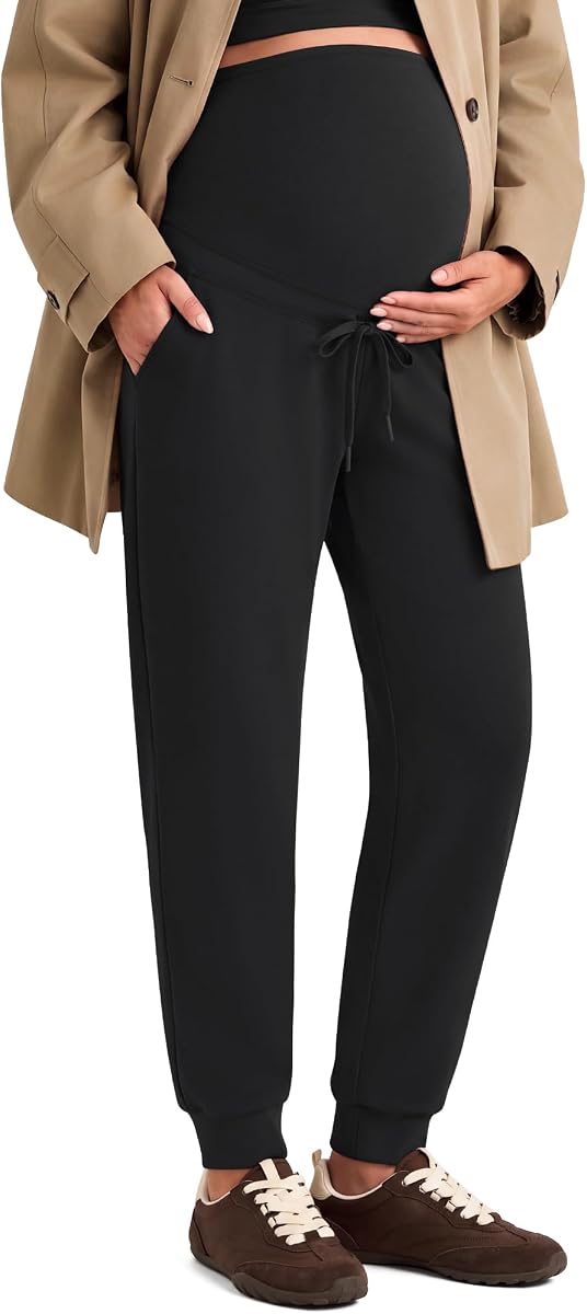 G4Free EverGoing Maternity Joggers with Pockets Drawstring Pregnancy Pants