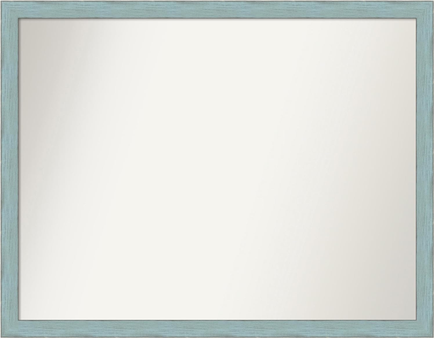 Amanti Art Blue Bathroom Mirror for Over Sink, 28x36 Custom Made Sky Blue Rustic Rectangle Vanity Mirror, Large Country Rustic Wood Frame, Hangs Horizonally and Vertically, Wall Decor