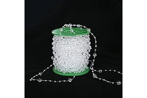 Sparkling Crystal Beaded Garland, 200ft of Enchanting Elegance
