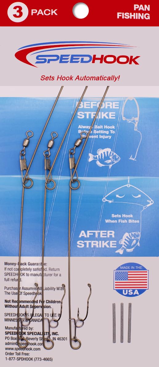 Spring Loaded Fishing Hook, Made with Stainless Steel Stress Relieved Wire Form, Automatically Sets Hook