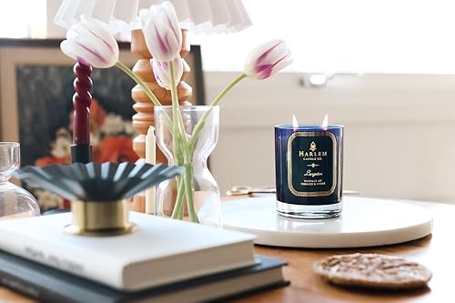 Miniatura 6 de Harlem Candle Company James Baldwin Love - Vela perfumada en tarro de lujo patrón de oro de 22 quilates 11 onzas doble mecha cera de soja vertida a