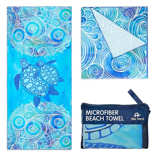 Elite Trend Microfiber Beach Towel for Adults with...
