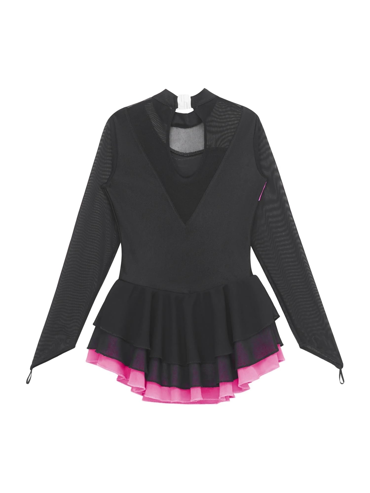 Vestido de Patinaje Artístico Malla de ballet y gimnasia for niñas, con diamantes de imitación, for patinaje artístico, baile de salón, entrenamiento y rendimiento