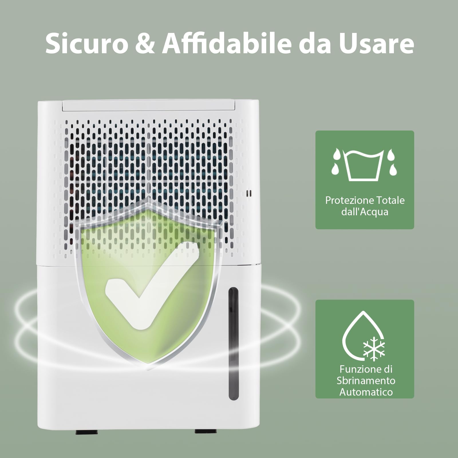 COSTWAY 12L Deumidificatore per Casa, Silenzioso ed Efficiente con Modalità Continua/Asciugatura/Auto, Timer 24 Ore, Maniglia Portatile, Ideale per Cantine Bagno e Camere da Letto