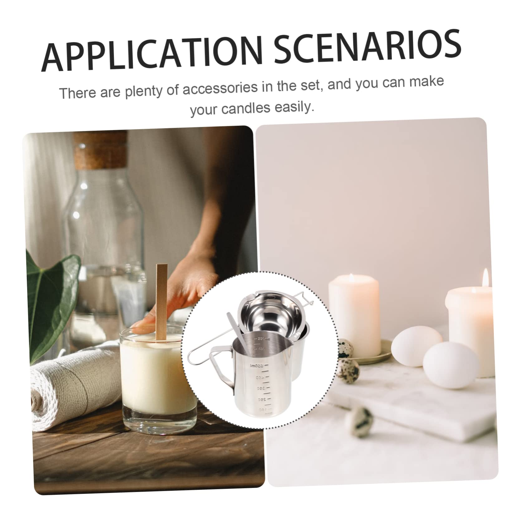Uonlytech Kit per Creare Candele Profumate, in Acciaio Inossidabile, Facile da Usare e Pulire, Molti Accessori per Laboratori Creativi