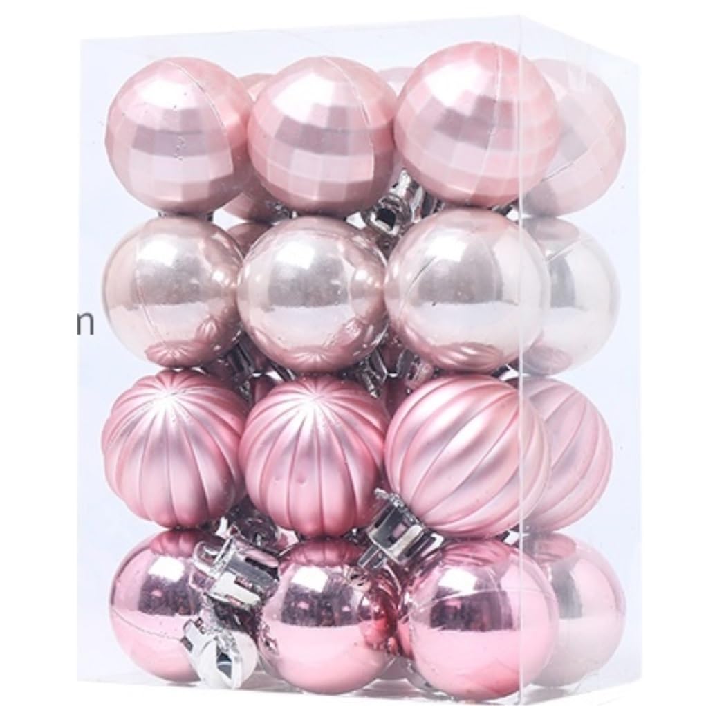 Weihnachtskugel-Dekorationsset, Weihnachtskugel-Ornamente, 24-teilig, Weihnachtsschmuck, Kugeln, bruchsicher, Weihnachtsbaumschmuck für Zuhause, Weihnachtsfeier, Weihnachtskugeln (Farbe: 24 Stück, G