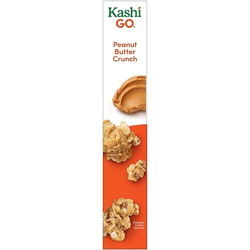 Miniatura 8 de Kashi GO - Cereal para desayuno con proteína vegana cereales de fibra crujiente de mantequilla de maní caja de 132 onzas 1 caja