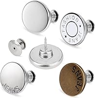 Vista 1 de TOOVREN 8 juegos mejorados de botones para pantalones de mezclilla sueltos, sin coser, sin herramientas, reemplazo de apriete de botón de jean