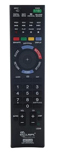LRIPL Remote Control Compatible for Sony Bravia led LCD tv with YouTube and Netflix Key