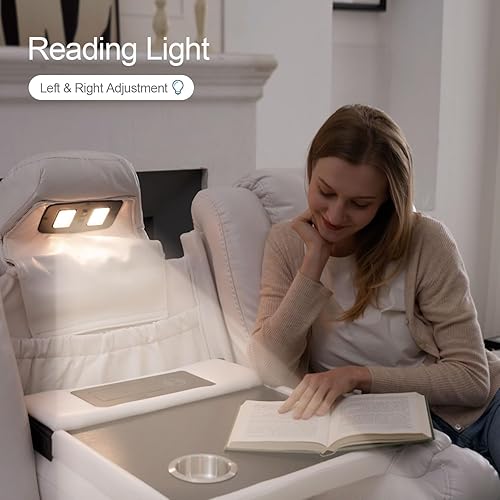 Miniatura 5 de Juego de sofá reclinable eléctrico con cargador inalámbrico, sofá reclinable eléctrico de piel sintética para sala de estar, asiento de dos plazas