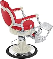 Vista 23 de Dir Silla de peluquero hidráulica resistente, sillas diseñadas antiguas de la barbería Mikado, negro