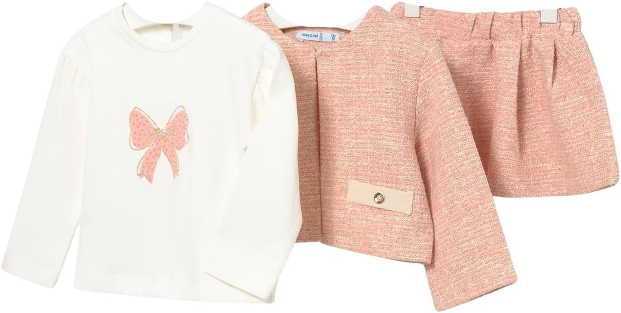 Mayoral Tweed-Knit Skirt Set for Baby-Girls petisui