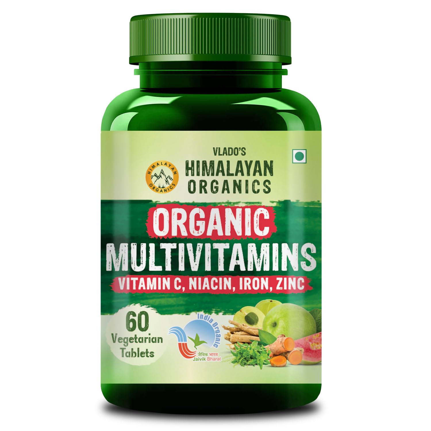Vlado's Himalayan Organics - Organic Multivitamins with Iron ,Zinc ,Vitamin B3, C ,Organic Ashwagandha , Tribulus & Turmeric - 100% Organic , Non-Synthetic - for Immunity, Engergy stamina , Hair, Skin & Bones - 60 Veg Tablets-image-20