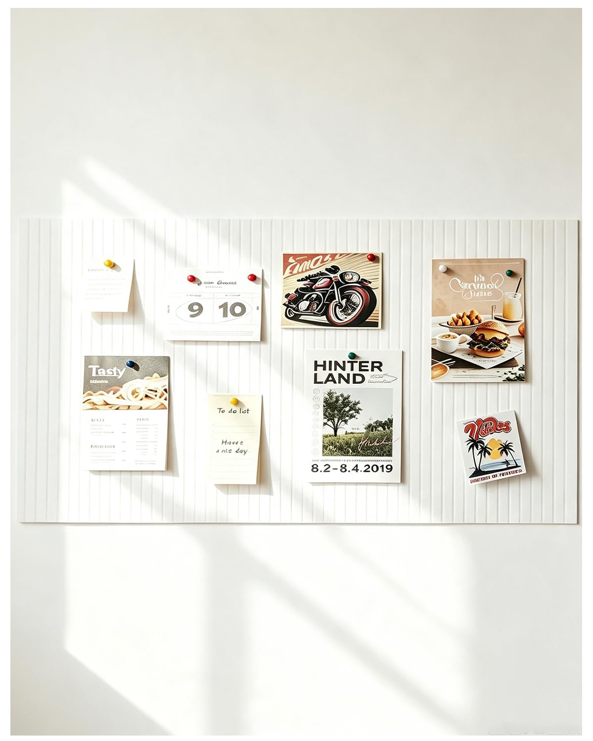 Custom Large Cork Board by Size & Color, Anti-Drilling Felt Material Bulletin Board, Largest 2.4m*1.2m Custom Size Picture Board for Office Living Room Bed Room Wall (White, 60x40 cm)